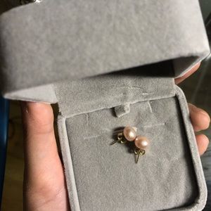 14K fresh water pearl earrings